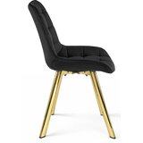  Okretna stolica SORIA 360, crni baršun, zlatne metalne noge, set 3 kom | shoptok.hr