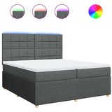  Krevet s oprugama i madracem tamnosivi 200 x 200 cm od tkanine | shoptok.hr