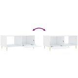  Stolić za kavu sjajni bijeli 90 x 50 x 40 cm konstruirano drvo | shoptok.hr