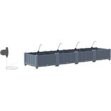  Vrtna saksija 4 pcs Svijetlo siva 160 x 40 x 22 cm Plastika | Eponuda.com