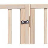  Vrata za pse s vratima sklopiva 6 panela 300 cm drvo topole Smeđa 50 x 60 x 2 cm | shoptok.hr