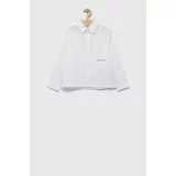 Calvin Klein Jeans Dječja pamučna košulja boja: bijela