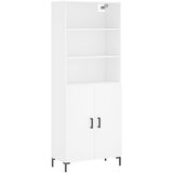 Maison Chic Visoka omara - Komoda - Predalnik bela 69,5x34x180 cm inženirski les, (21720570) | Shoptok.si