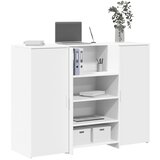 vidaXL Recepcijski stol bijeli 135x50x103,5 cm izrađeno drvo u