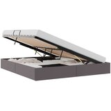  Otomanski krevet s pohranom Sivi 160 x 200 cm Lažna koža | shoptok.hr