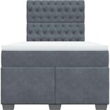 vidaXL box spring krevet s madracem tamnosivi 120 x 200 cm baršunasti | shoptok.hr