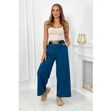 Kesi Viscose trousers with wide navy legs | Shoptok.si