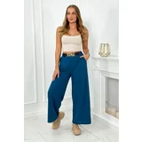 Kesi Viscose trousers with wide navy legs