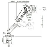 Icybox 1-struki Stolni nosač za monitor 25,4 cm (10) - 68,6 cm (27) Podesiv po visini, Mogučnost savijana, Mogučnost okretanja ICY BO | Eponuda.ba