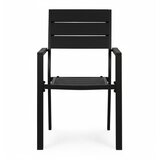 Multi Garden Set od 2 vrtne stolice za terasu ili balkon, čelik i HDPE, crne | shoptok.hr