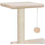 vidaXL Mačje drevo s praskalniki iz sisala 65 cm bež | Shoptok.si