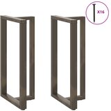  Noge za barski stol T-oblika 2 kom Crne 60x35x(110-111) cm Čelik | shoptok.hr