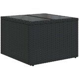  Vrtna sofa set Set od 8 Bež crna Ratan poliester Vanjski stol | shoptok.hr