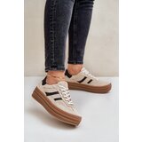 Zazoo Suede platform sneakers beige N1176 | shoptok.hr