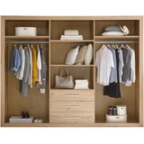 MID.YOU omara za oblačila fernando, bela, hrast, 289cm | Shoptok.si