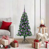 vidaXL Kotično umetno božično drevo Zelena 120 cm PVC in kovina | Shoptok.si