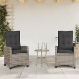  3-dijelni bistro set od poliratana s jastucima sivi | shoptok.hr