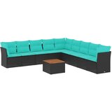  Vrtna sedežna garnitura 10-delna z blazinami črn poli ratan, (21093316) | Shoptok.si