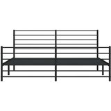  Metalni okvir kreveta uzglavlje i podnožje crni 193x203 cm | Eponuda.com