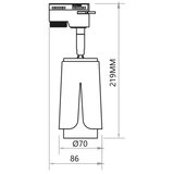 SPOT svetlo za šinski sistem FLOWER 1xGU10/8W/230V crna | Eponuda.com