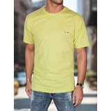 DStreet T-shirt męski z haftem żółty | Shoptok.si