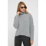 Pinko Volnen pulover ženski, siva barva