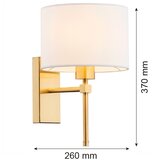  Argon 8048 - Zidna lampa ABBANO 1xE27/15W/230V mesing/bela | Eponuda.com
