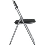  Sklopiva stolica 8 pcs Crna i Siva 48 x 43,5 x 81 cm Lažna koža | Eponuda.com