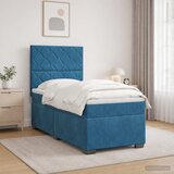  Boxspring krevet s madracem Plava 80 x 200 cm Baršun | shoptok.hr