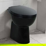 Brez Visoka WC školjka brez roba počasno zapiranje 7 cm višja črna cene