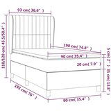 Box spring krevet s madracem tamnozeleni 90x190 cm baršunasti | shoptok.hr