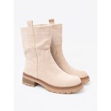 Shelvt Modern light beige ankle boots with a simple cut | Shoptok.si