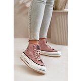 Big Star Insulated women's sneakers on the eco leather platform pink Cene