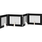  Vrata za pse s postoljem 4 pcs Crni hrast 80 x 60 cm | shoptok.hr