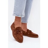 Boto Women's Loafers Moccasins With Lacing Camel Calivra | Shoptok.si