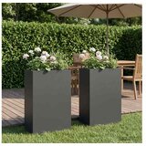 vidaXL Vrtna saksija 2 kom. Antracit 50 x 20 x 75 cm Čelična vrata - Antracit 50 x 20 x 75 cm 2 | shoptok.hr