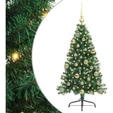 vidaXL Umjetna preddekorirana božićna jelka Zelena 120 cm PVC | Shoptok.si