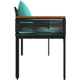  Vanjska klupa Crna i Tirkizna 117 x 54 x 74.5 cm poliratan | shoptok.hr