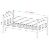  Drveni dječji krevet Tosia - svijetlo drvo (nelakirano) - 180x80 cm - Bez ladice | shoptok.hr