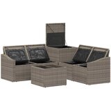  Set sofe 6 kom. Siva i tamno siva Poli Rattan i čelik | shoptok.hr