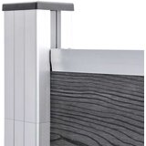  Vrtna ograda od WPC-a 1218 x 186 cm siva | shoptok.hr