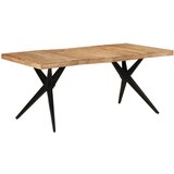 vidaXL Blagovaonski stol crni 180x90x77 cm od masivnog bagremovog drva | shoptok.hr