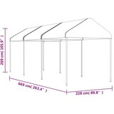 vidaXL Paviljon s streho bel 6,69x2,28x2,69 m polietilen | Shoptok.si