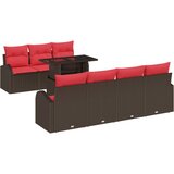  Sjedeća garnitura za vrt s pohranom 8 pcs Smeđa Poli ratan | shoptok.hr