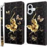 SUNSKY Eleganten etui ovitek za iPhone 16 Plus, Zlat metulj | Shoptok.si
