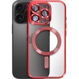 AVIZAR Ohišje MagSafe za iPhone 16 Pro Max z ultra elegantnim kromiranim robom, Rdeča, (5000189527) | Shoptok.si