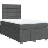  Krevet box spring s madracem tamnosivi 120 x 190 cm tkanina | shoptok.hr