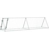 vidaXL Kavez za zečeve srebrni 400 x 105 x 91 cm od pocinčanog čelika Cijene