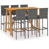  7-dijelni vrtni barski set s jastucima sivi | Eponuda.com