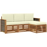  Set vanjskih sofa 4 kom. Prirodna i krem Smeđa | Shoptok.si